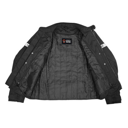 DS4610 Flight Wings - Black Textile Motorcycle Jacket for Men