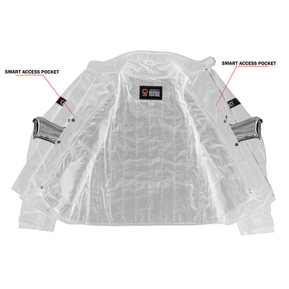 DS4610 Flight Wings - Black Textile Motorcycle Jacket for Men
