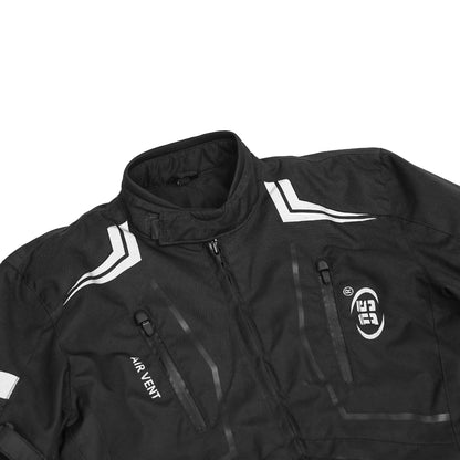 DS4610 Flight Wings - Black Textile Motorcycle Jacket for Men