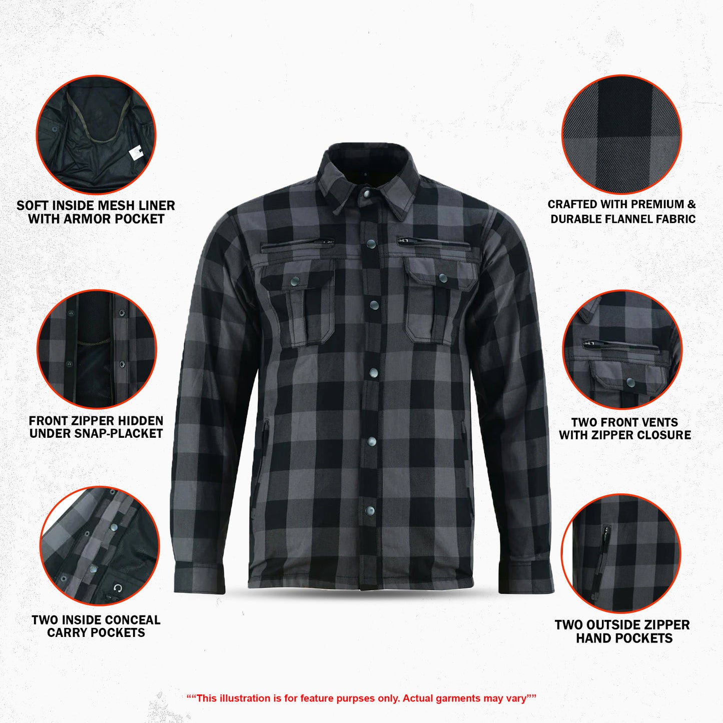 DS4670 Armored Flannel Shirt - Gray
