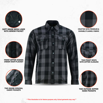 DS4670 Armored Flannel Shirt - Gray