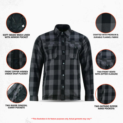 DS4670 Armored Flannel Shirt - Gray