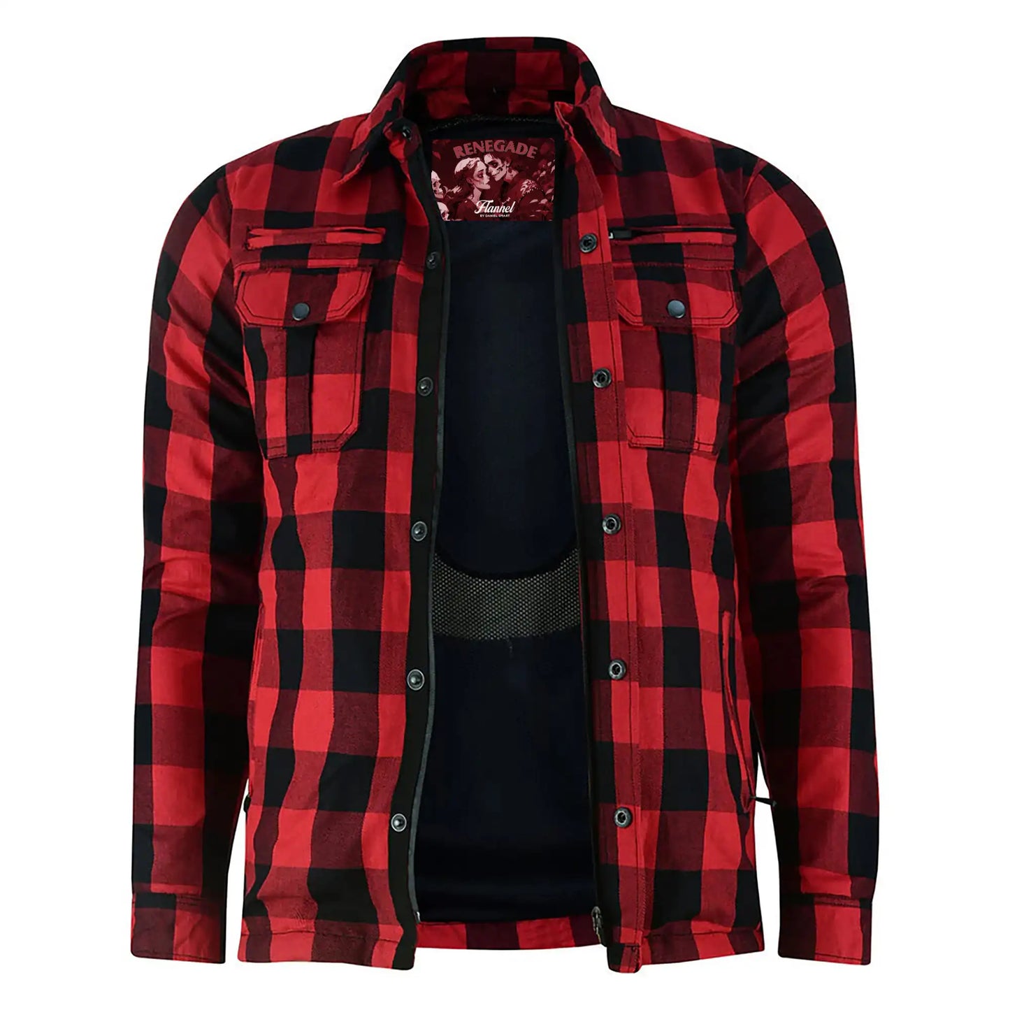 DS4671 Armored Flannel Shirt - Red