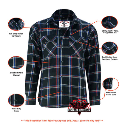 DustTrail - Men's Motorcycle Flannel Shirt