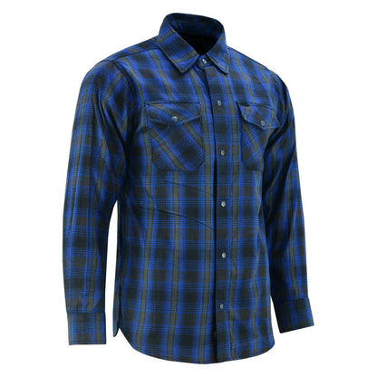 Flannel Shirt - Daze Blue and Black LVAD Gear Flannel