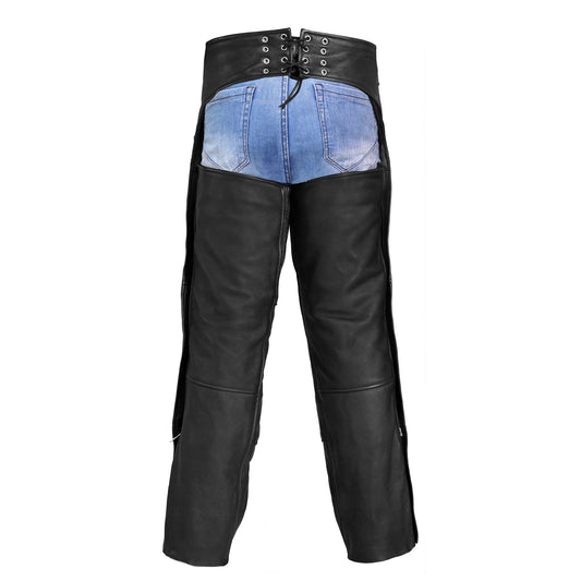 StormGuard Unisex Motorcycle Leather Chaps