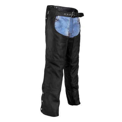 StormGuard Unisex Motorcycle Leather Chaps