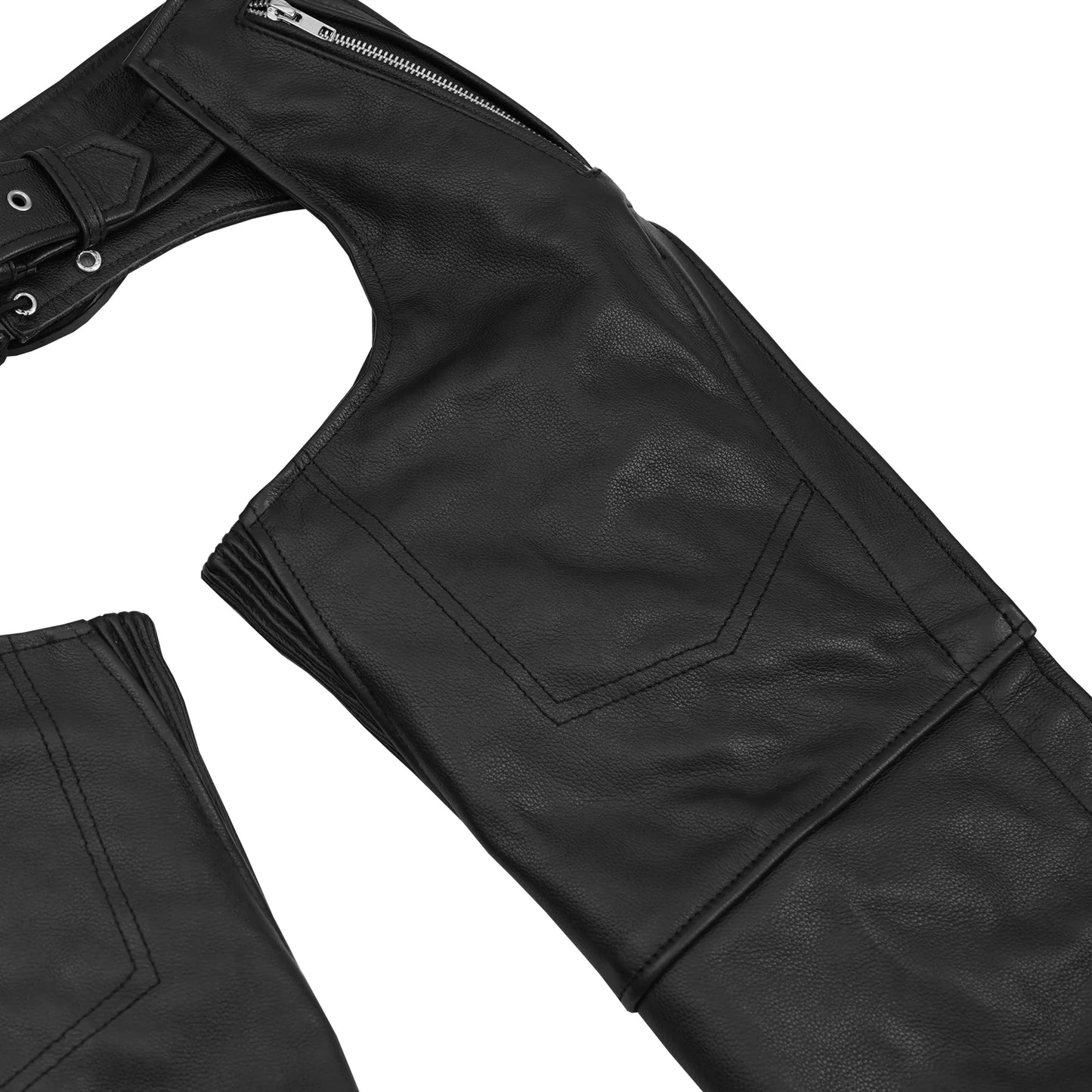 StormGuard Unisex Motorcycle Leather Chaps