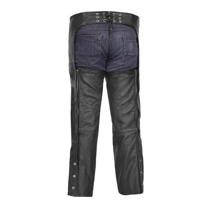 Nightshade Rider Unisex Motorcycle Leather Chaps