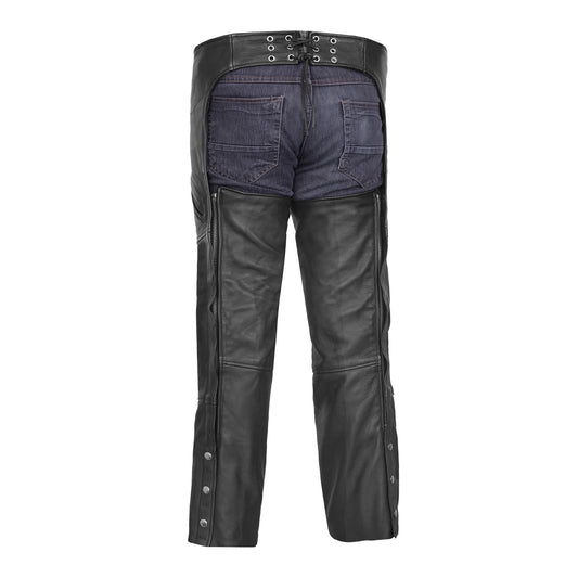 Nightshade Rider Unisex Motorcycle Leather Chaps