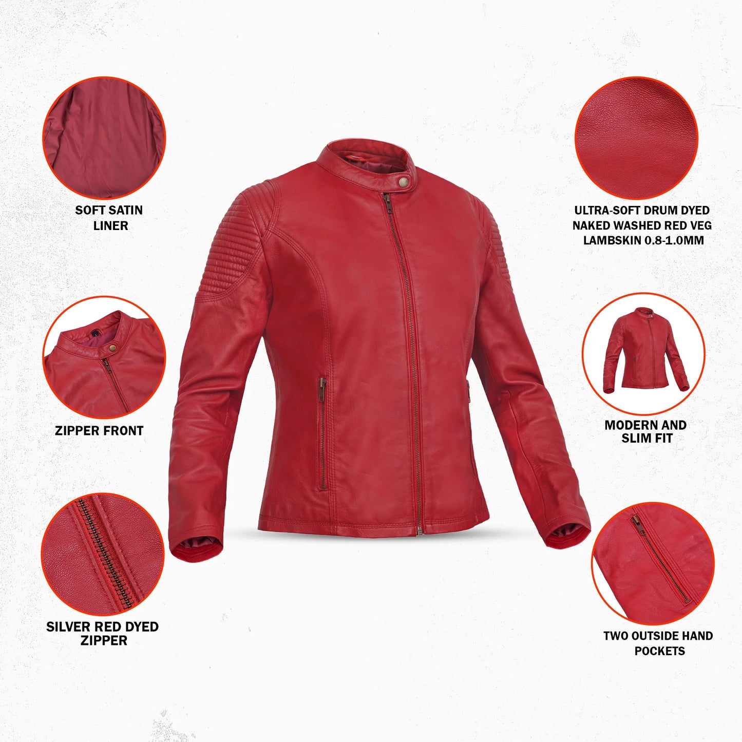 DS5501 Cabernet - Women's Fashion Leather Jacket