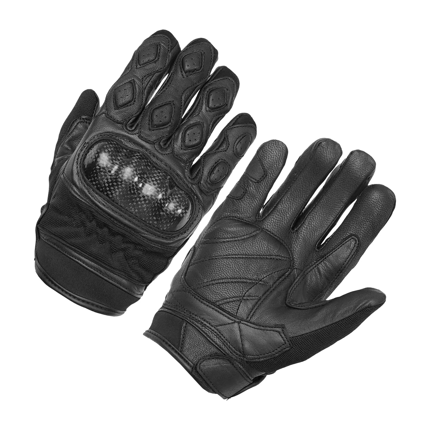 DS55BK Leather/ Textile Sporty Glove