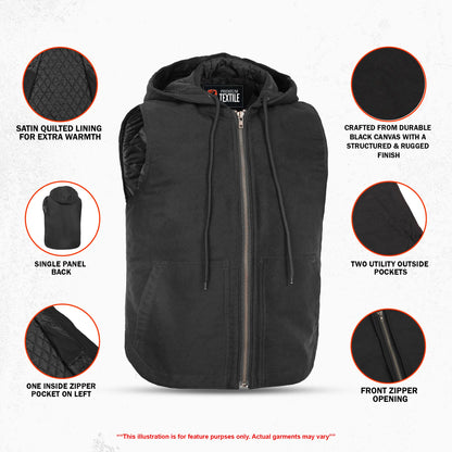 DS670 Strive - Men’s Textile Vest Hoodie