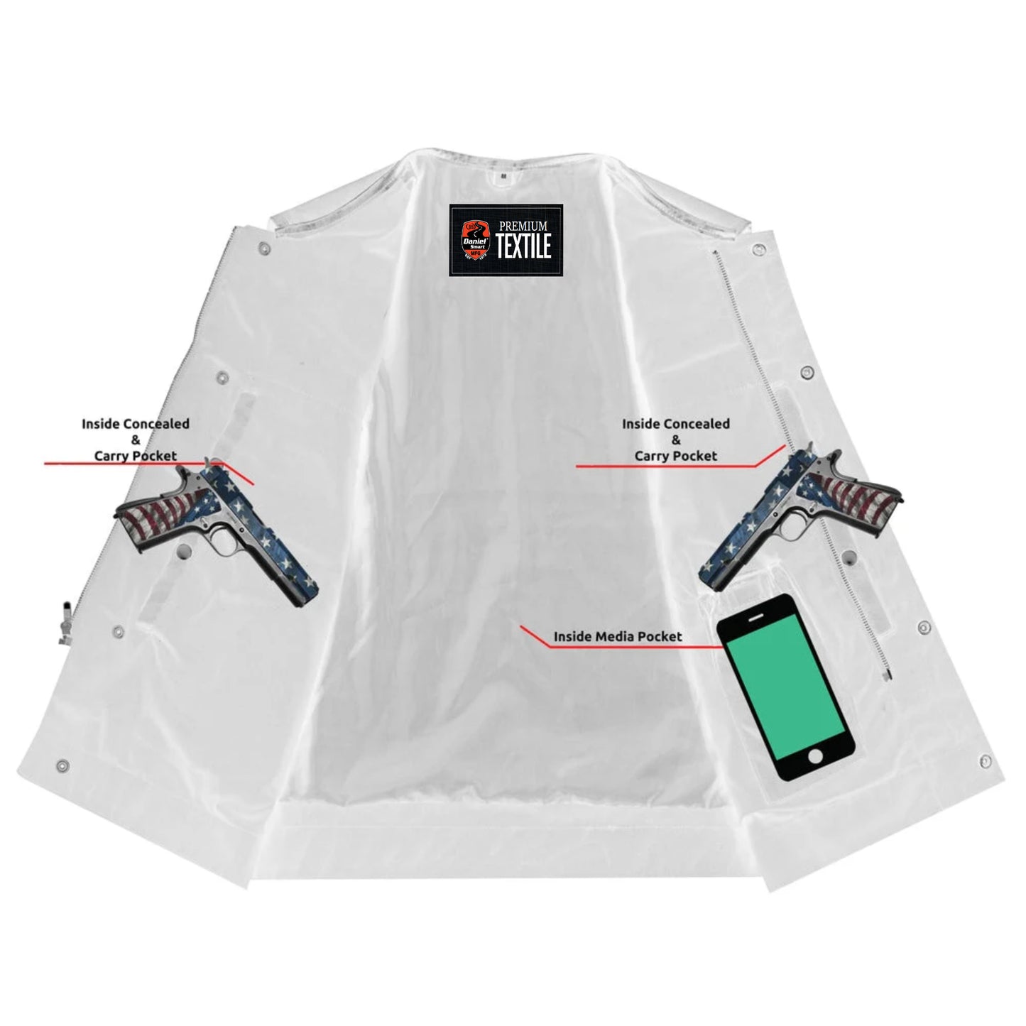 DS687 Concealed Snap Closure, Textile Material, W/O Collar & Hidden Z