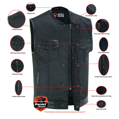 DS687 Concealed Snap Closure, Textile Material, W/O Collar & Hidden Z