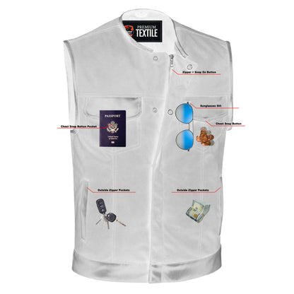 DS687 Concealed Snap Closure, Textile Material, W/O Collar & Hidden Z