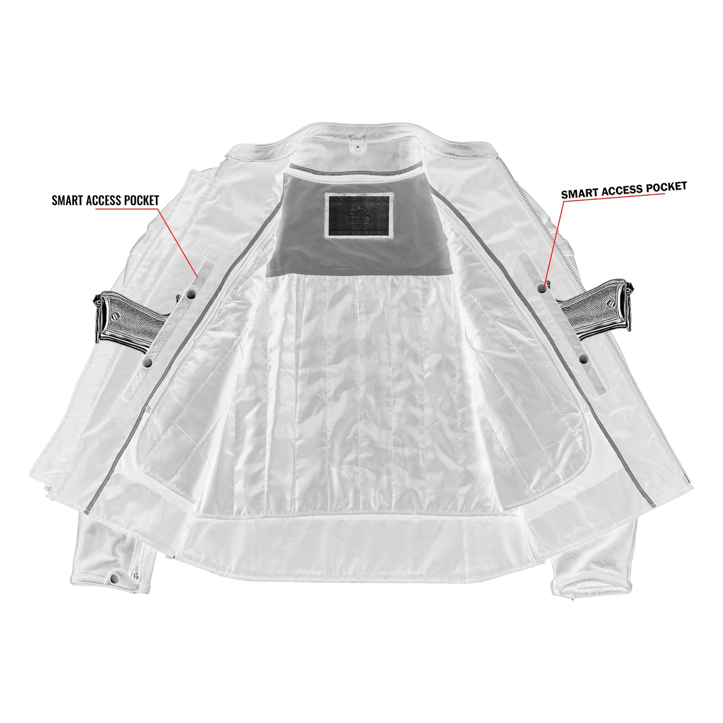Blizzard™ Men's Leather Motorcycle Jacket