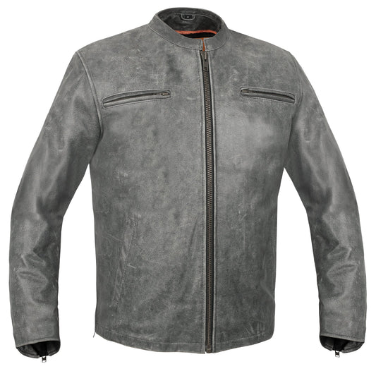 Rocco Men's Leather Motorcycle Jacket