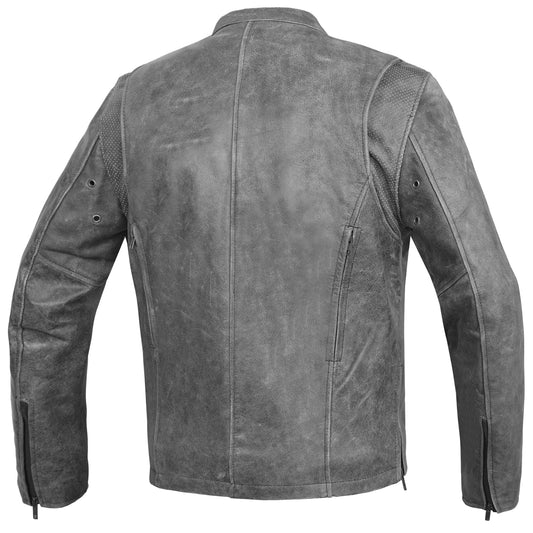Rocco Men's Leather Motorcycle Jacket