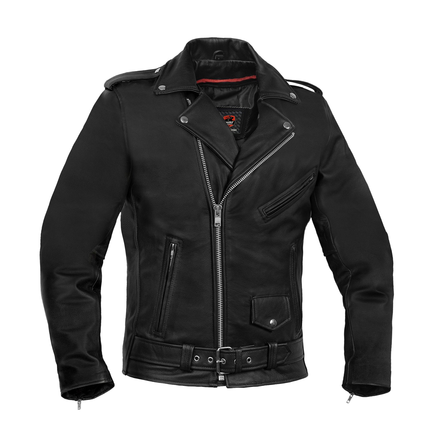 DS712TALL Men's Classic Plain Side Police Style M/C Jacket - TALL