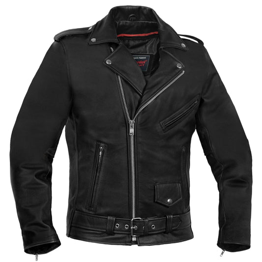 DS712TALL Men's Classic Plain Side Police Style M/C Jacket - TALL