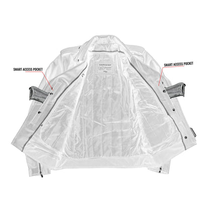 DS712TALL Men's Classic Plain Side Police Style M/C Jacket - TALL