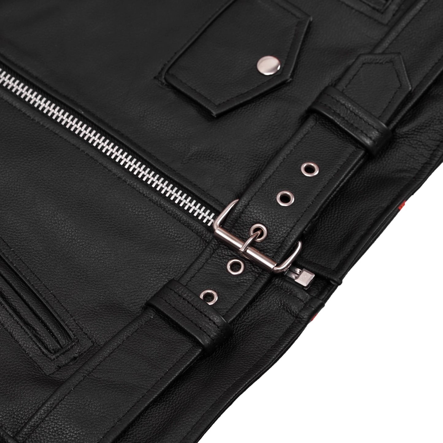 DS712TALL Men's Classic Plain Side Police Style M/C Jacket - TALL