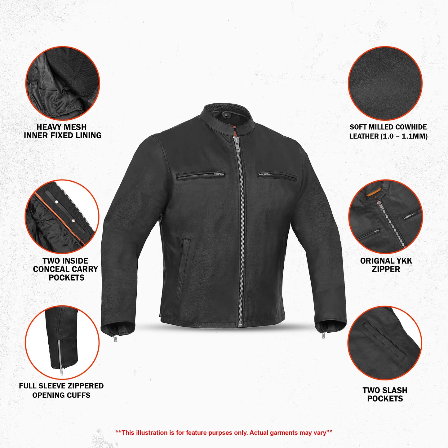 Deadfall Men's Leather Motorcycle Jacket