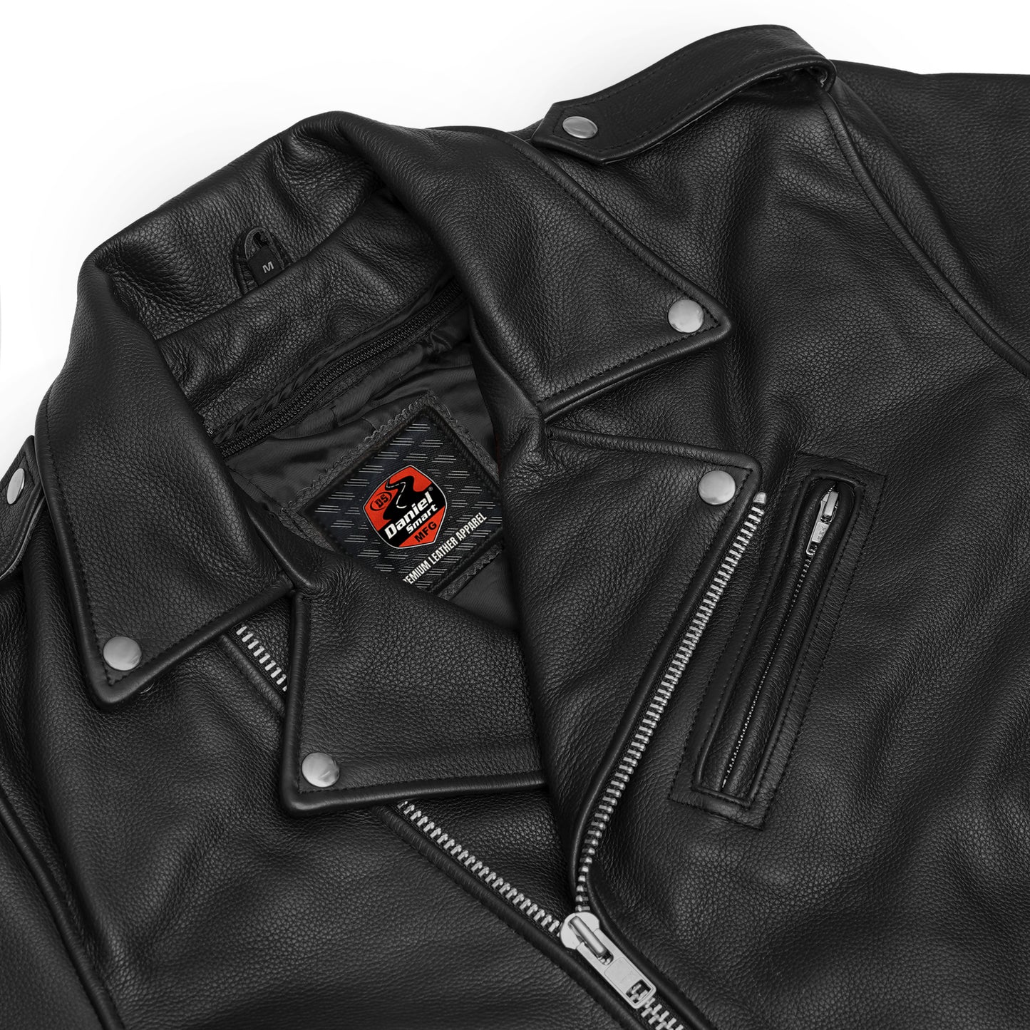 DS730 Men's Classic Plain Side Police Style M/C Jacket