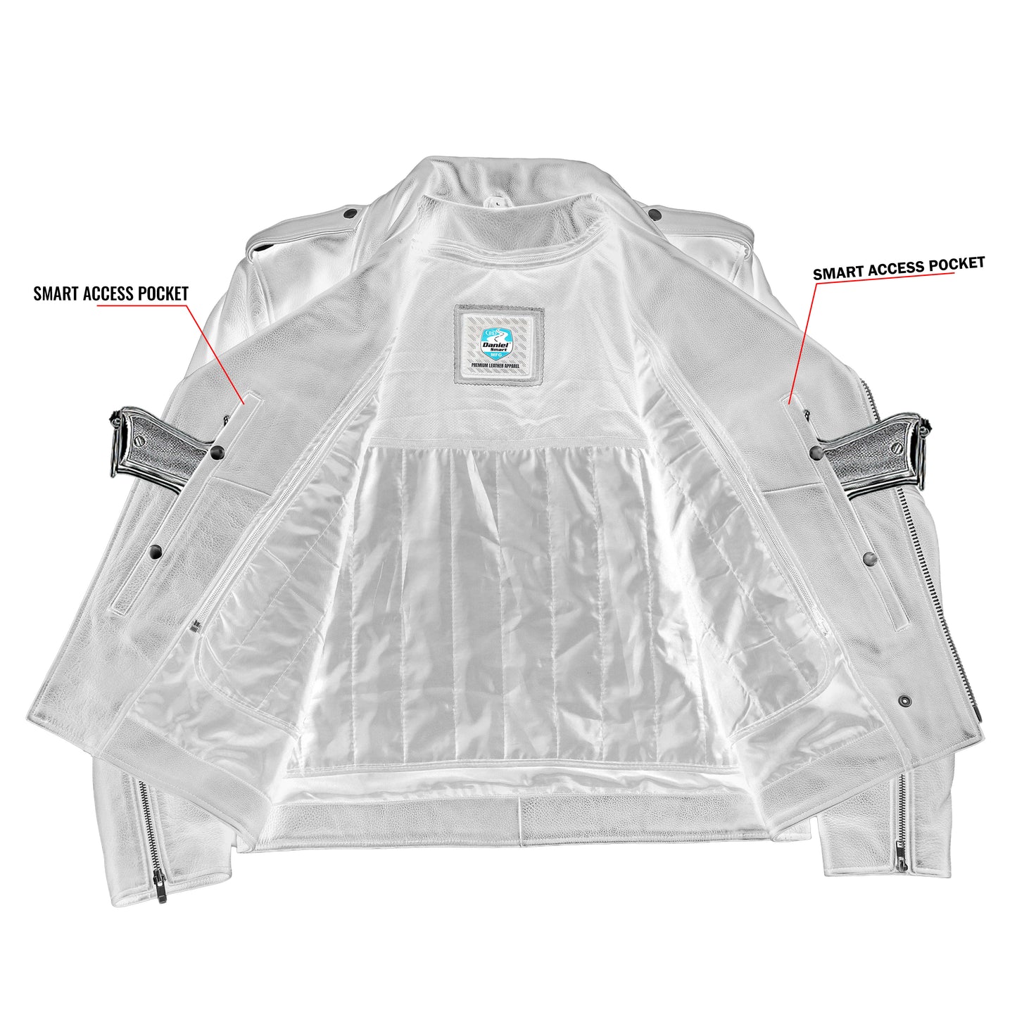 DS730 Men's Classic Plain Side Police Style M/C Jacket