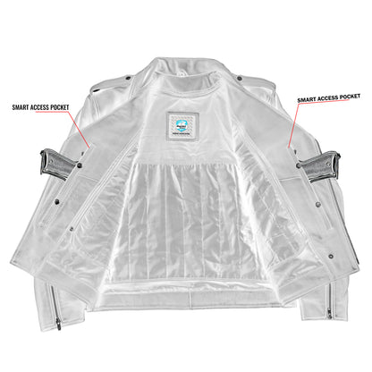 DS730 Men's Classic Plain Side Police Style M/C Jacket