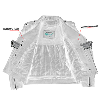 DS730 Men's Classic Plain Side Police Style M/C Jacket