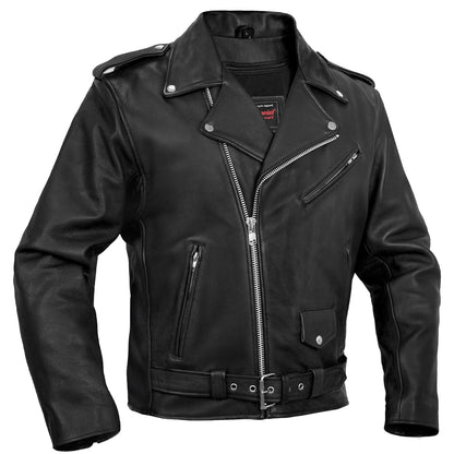 DS730 Men's Classic Plain Side Police Style M/C Jacket