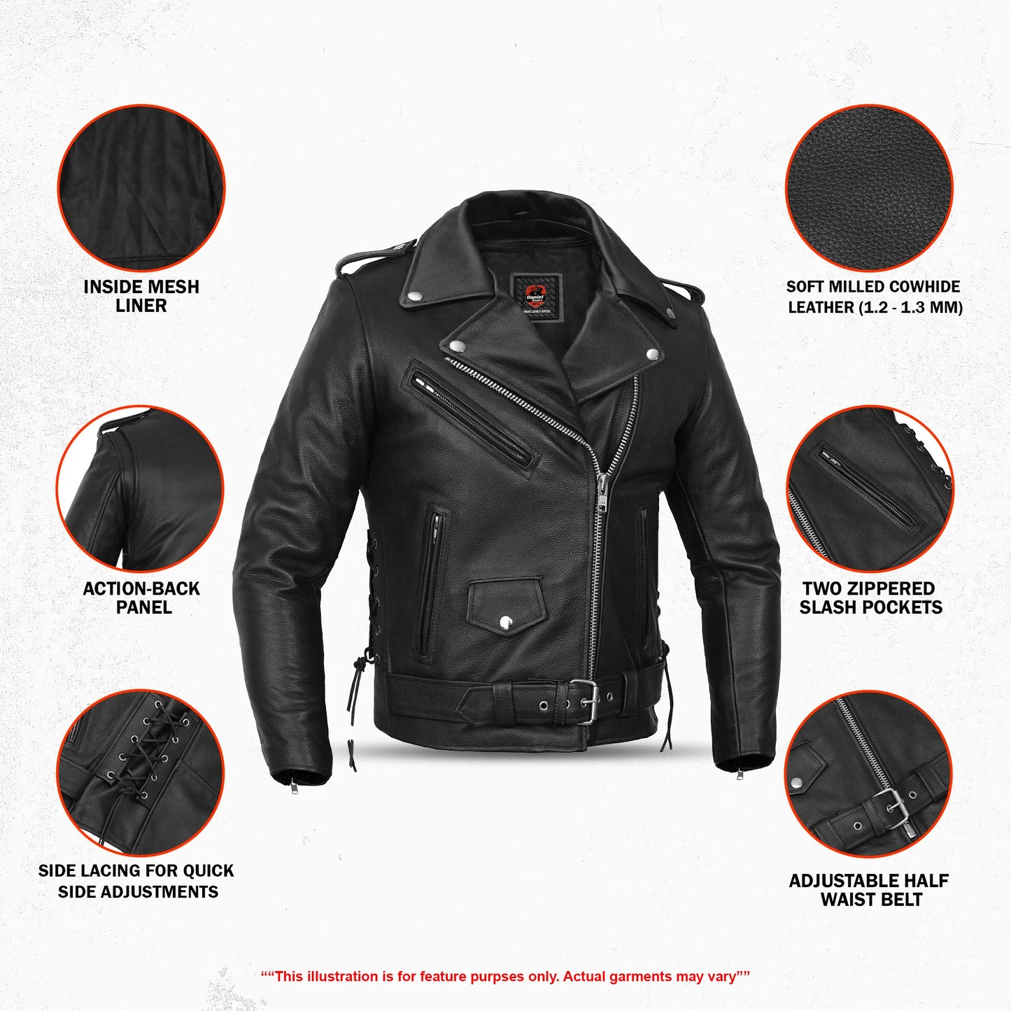 Trekker™ Men's Leather Motorcycle Jacket