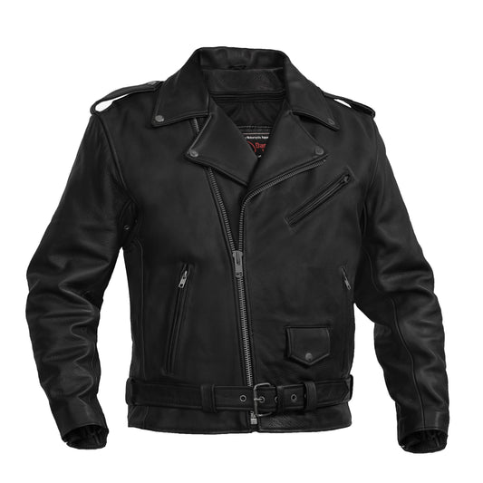 DS732 Men's Premium Classic Plain Side Police Style Jacket