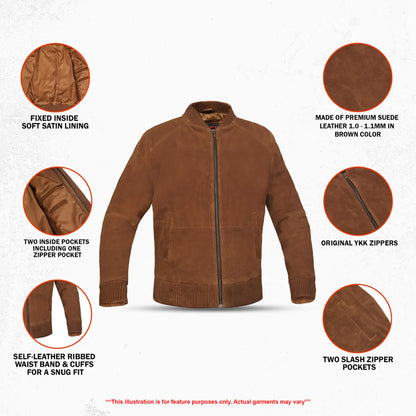 DS741 Logan - Men's Leather Motorcycle Jacket