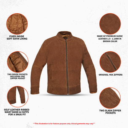 DS741 Logan - Men's Leather Motorcycle Jacket