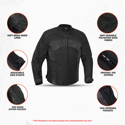 BoostRider Men's Textile Motorcycle Jacket