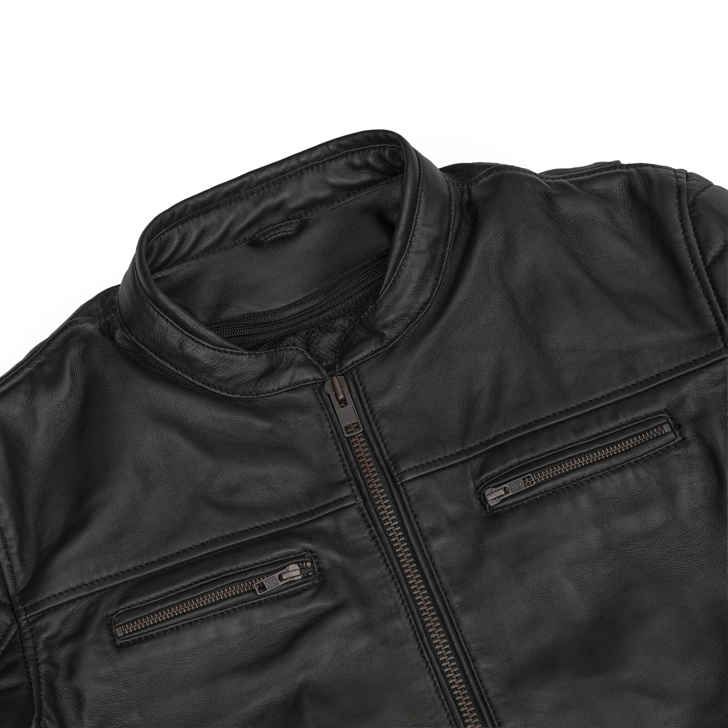 Dagger™ Men's Leather Motorcycle Jacket