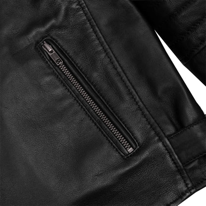 Dagger™ Men's Leather Motorcycle Jacket