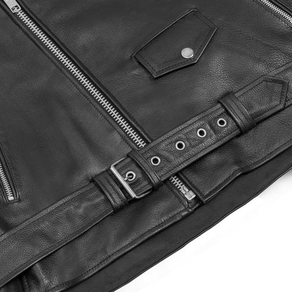 DS759 Men's Eagle Embossed Live To Ride - Ride To Live Classic Black