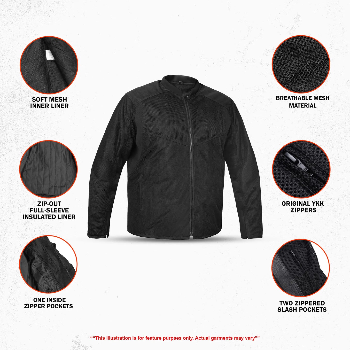 NeonRush Men's Textile Motorcycle Jacket