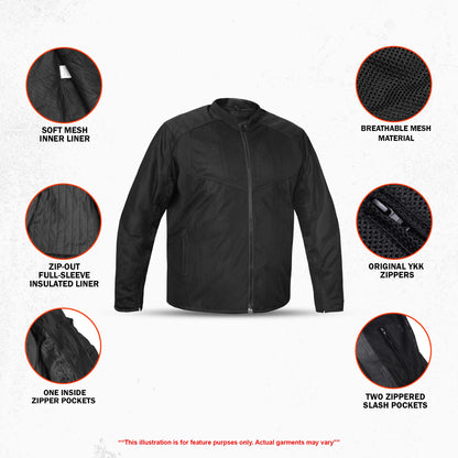 NeonRush Men's Textile Motorcycle Jacket