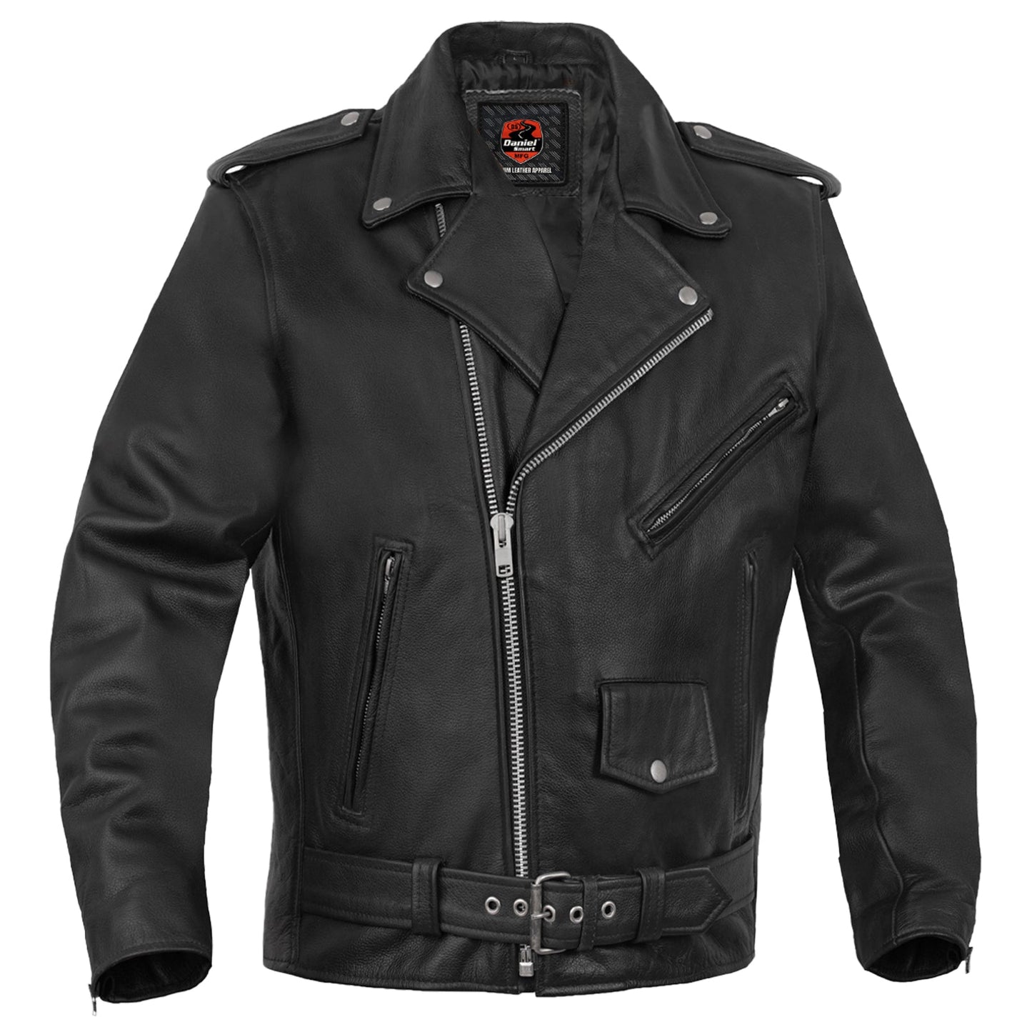 Road Warrior Men's Leather Motorcycle Jacket