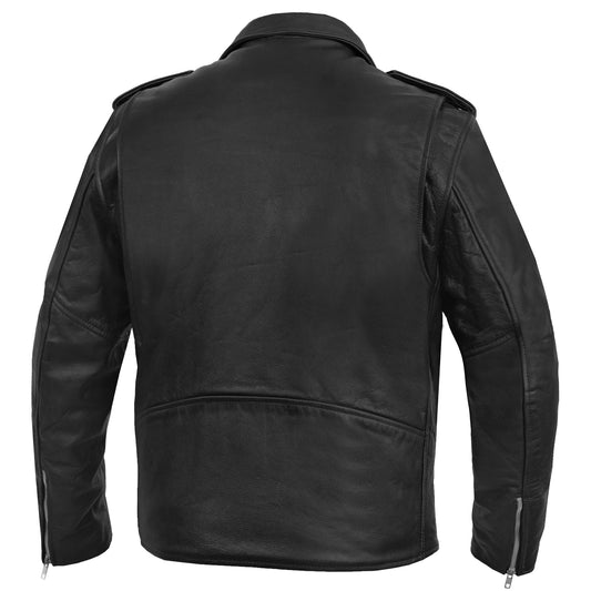 Road Warrior Men's Leather Motorcycle Jacket