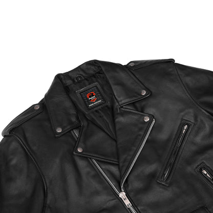 Road Warrior Men's Leather Motorcycle Jacket