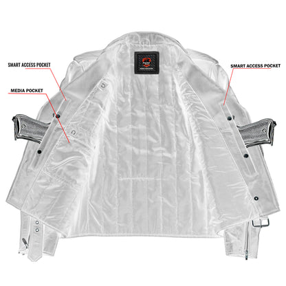 Road Warrior Men's Leather Motorcycle Jacket