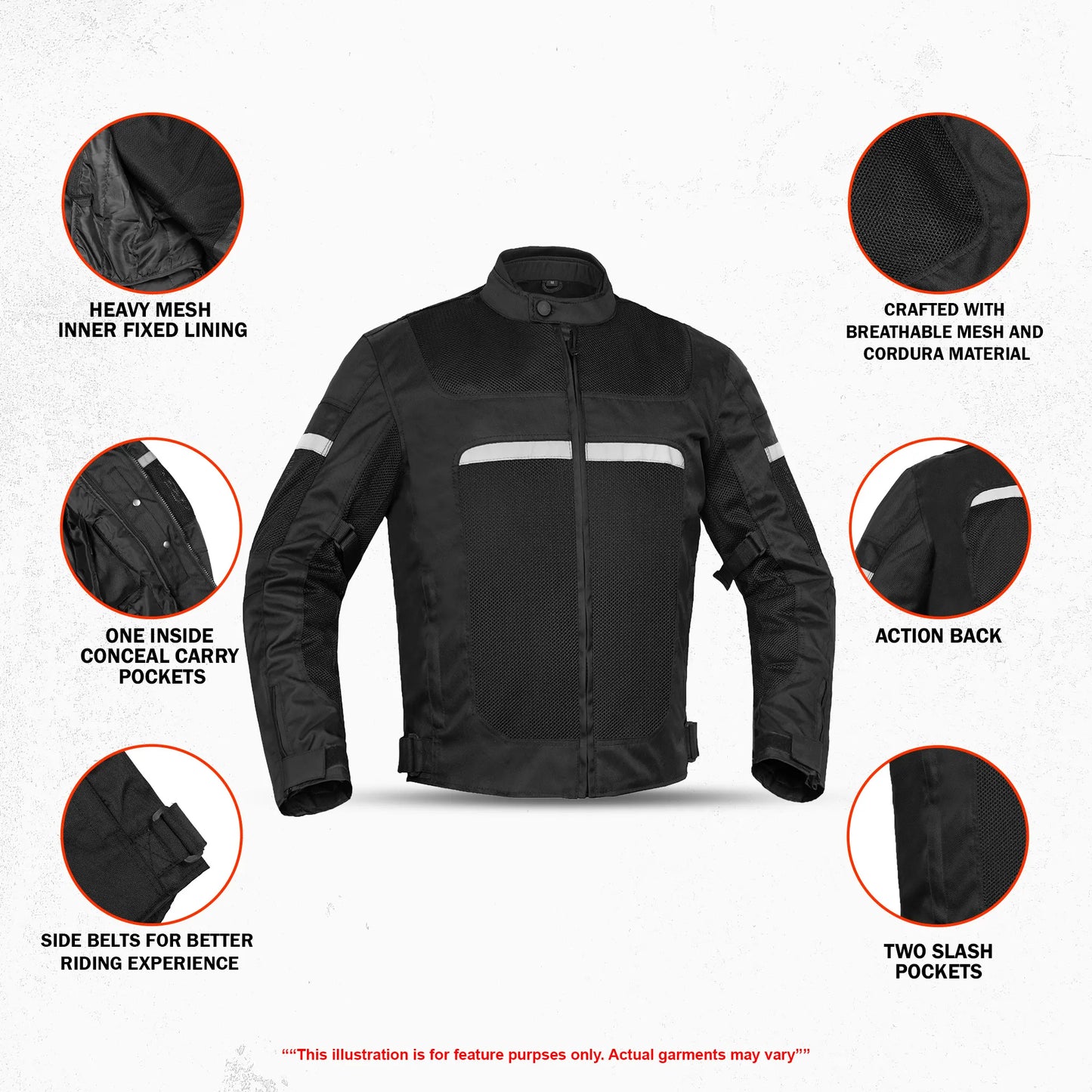 GlideBeam Men's Textile Motorcycle Jacket