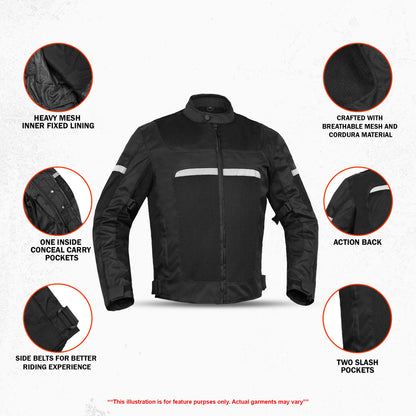 GlideBeam Men's Textile Motorcycle Jacket