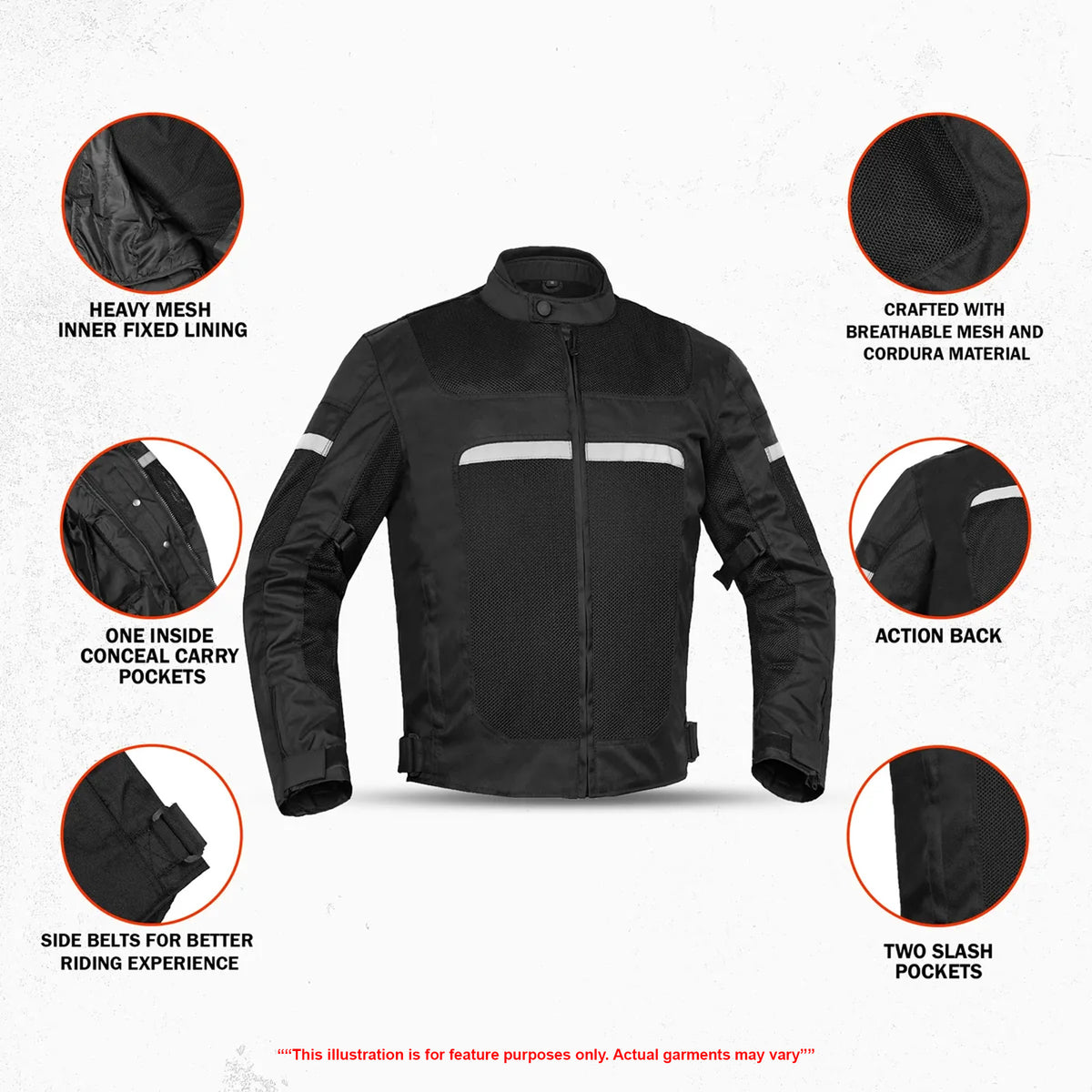 GlideBeam Men's Textile Motorcycle Jacket